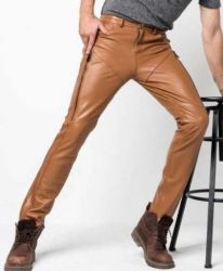Brown Leather Pant